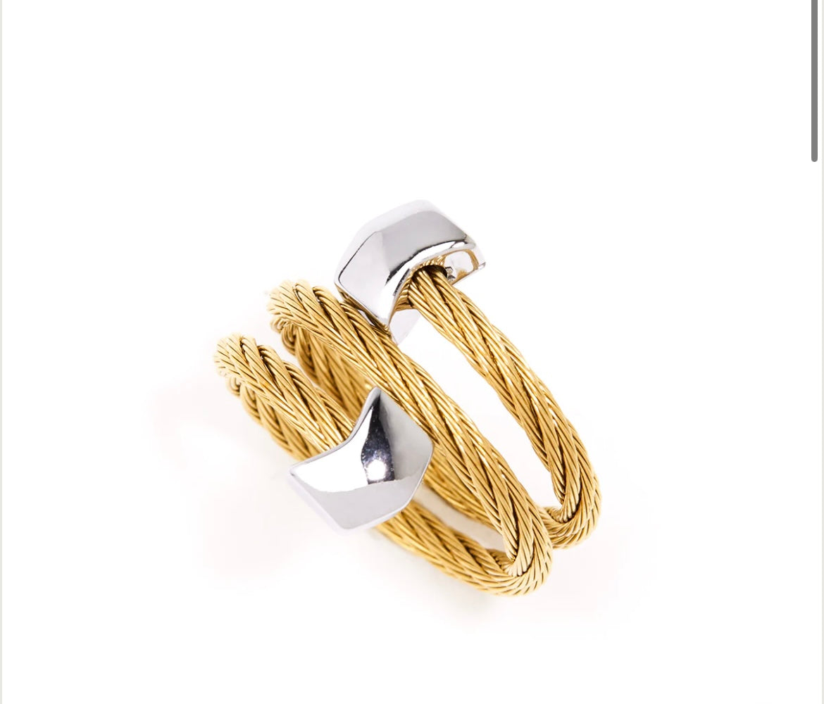 Arrow Twist Rope Ring